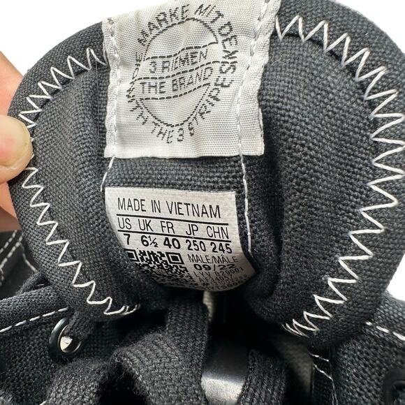 Adidas Nizza Hi RF Core Black $ White Canvas Men -size 7 - Picture 6 of 6